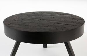 White Label Černý teakový konferenční stolek WLL Suri 58 cm
