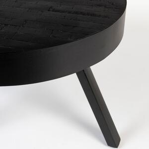 White Label Černý teakový konferenční stolek WLL Suri 58 cm