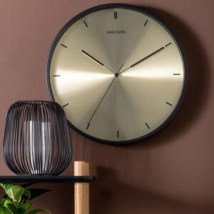 Time for home Černo zlaté kovové nástěnné hodiny Mariska 40 cm