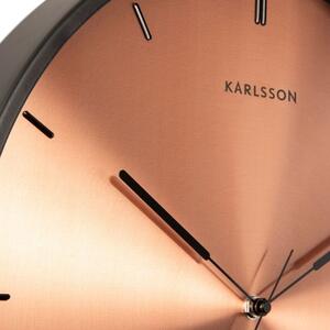 Time for home Černo měděné kovové nástěnné hodiny Mariska 40 cm