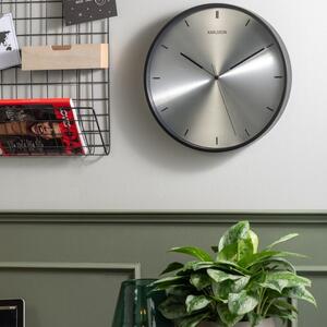 Time for home Černo stříbrné kovové nástěnné hodiny Mariska 40 cm