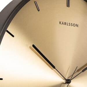 Time for home Černo zlaté kovové nástěnné hodiny Mariska 40 cm