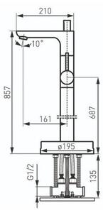 Novaservis Volně stojící vanová baterie, chrom BFI11F