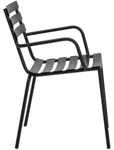Černá kovová zahradní židle Bloomingville Monsi