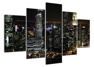 Obraz nočního města (150x105cm)
