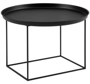 Černý kovový konferenční stolek MICADONI Ataca 63 cm