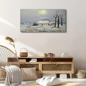 Obraz na plátně Obraz na plátně Zimní krajiny stromy