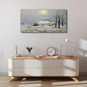 Obraz na plátně Obraz na plátně Zimní krajiny stromy