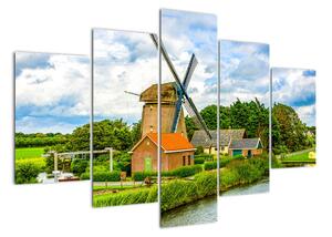 Obraz větrného mlýna (150x105cm)