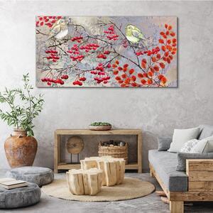 Obraz na plátně Obraz na plátně Větve ovoce listy ptáků