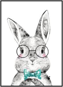 Plakát Zajíček Rozměr plakátu: A4 (21 x 29,7 cm), Varianta zajíčka: Zajíček gentleman