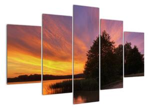 Barevný západ slunce - obraz (150x105cm)