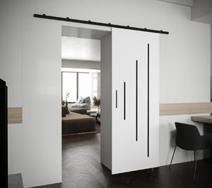 Posuvné dveře s černým úchytem PERDITA 3 - 80 cm, bílé