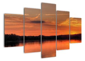 Západ slunce na jezeře, obraz (150x105cm)