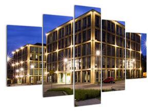 Osvětlené budovy - obraz (150x105cm)