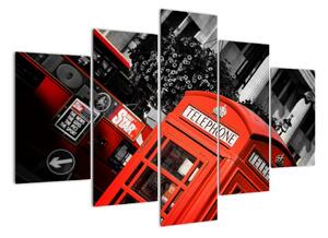 Londýnská telefonní budka - moderní obrazy (150x105cm)