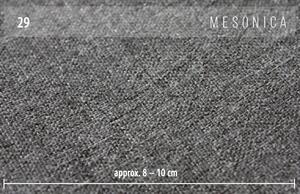 Šedá látková rozkládací rohová pohovka Mesonica Munro 288 cm, pravá