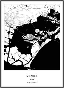 Plakát Mapa města (více variant měst) Rozměr plakátu: A4 (21 x 29,7 cm), Město: Kobenhavn