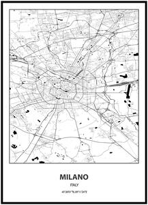 Plakát Mapa města (více variant měst) Rozměr plakátu: A4 (21 x 29,7 cm), Město: Venice