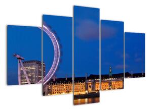 Londýnské oko v noci - obraz (150x105cm)