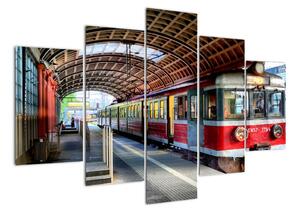 Obraz vlakového nádraží (150x105cm)