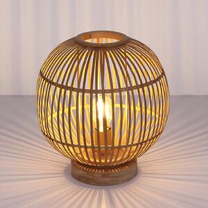 Stolní lampa Hildegard z bambusu, Ø 30 cm