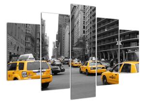 Žluté taxi - obraz (150x105cm)