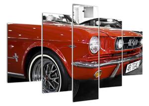 Červené auto - obraz (150x105cm)