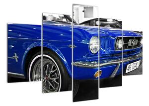 Modré auto - obraz (150x105cm)