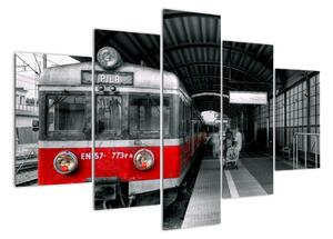 Historický vlak - obraz na stěnu (150x105cm)