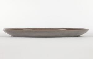 Tmavě hnědý keramický talíř Kave Home Sheilyn 29 cm