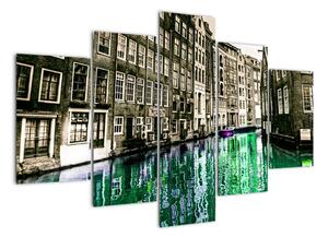 Obraz ulice Amsterdamu (150x105cm)