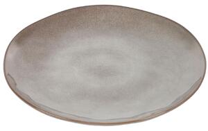 Tmavě hnědý keramický talíř Kave Home Sheilyn 29 cm