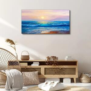 Obraz na plátně Obraz na plátně Pobřeží vlny slunce nebe