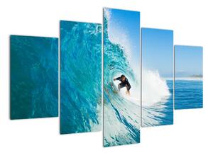 Surfař na vlně - moderní obraz (150x105cm)