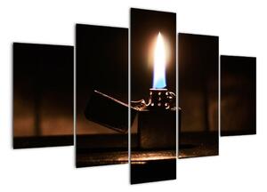 Hořící zapalovač - obraz (150x105cm)