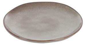Tmavě hnědý keramický dezertní talíř Kave Home Sheilyn 20,7 cm