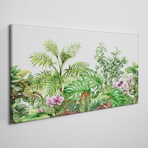 Obraz na plátně Obraz na plátně Moderní květiny listy