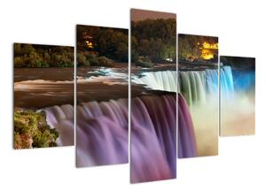 Abstraktní vodopády - obraz (150x105cm)