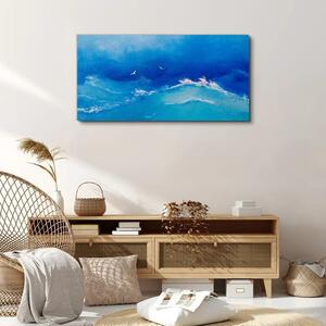 Obraz na plátně Obraz na plátně Mořské vlny ptáci obloha