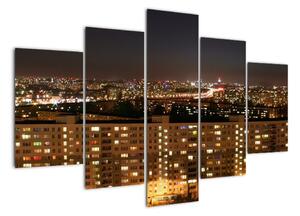 Noční město - obraz (150x105cm)