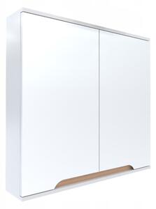 Skříňka se zrcadlem bílá 60x16x75 bílá/dub Omeble