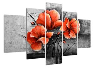 Obraz květin na zeď (150x105cm)