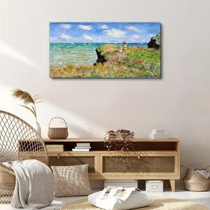 Obraz na plátně Obraz na plátně Cliff Sea Claude Monet