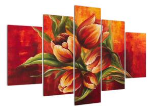 Obraz tulipánů na stěnu (150x105cm)