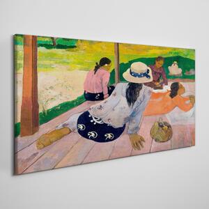 Obraz na plátně Obraz na plátně Siesta tahiti paul gauguin