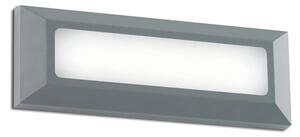 ACA DECOR Venkovní nástěnné LED svítidlo SLIM Grey 3W/230V/3000K/200Lm/110°/IP65/obdelníkové šedé