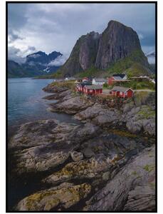 Plakát Norská vesnička Rozměr plakátu: A4 (21 x 29,7 cm)