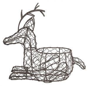 Drátěný košík ve tvaru jelena – 27 cm