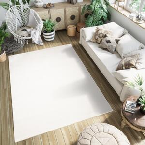 Makro Abra Moderní kusový koberec HERA PB89A Geometrický bílý Rozměr: 80x150 cm